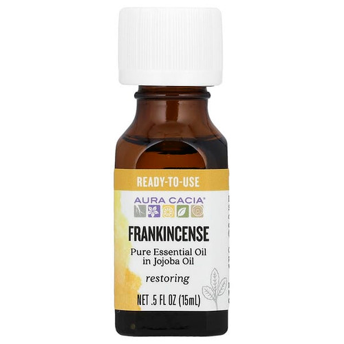 <img alt="Aura Cacia, Pure Essential Oil in Jojoba Oil, Frankincense, 0.5 fl oz (15 ml)" title="Aura Cacia, Pure Essential Oil in Jojoba Oil, Frankincense, 0.5 fl oz (15 ml),051381912307"