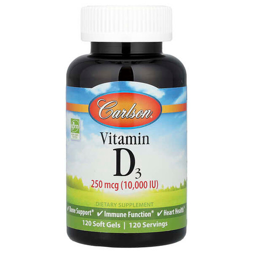 <img alt="Carlson, Vitamin D3, 250 mcg (10,000 IU), 120 Soft Gels" title="Carlson, Vitamin D3, 250 mcg (10,000 IU), 120 Soft Gels,088395014215"