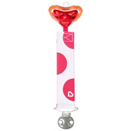 Munchkin, Latch, Lightweight Pacifier & Heartbeat Clip, 0+ Months, 1 Pacifier & Designer Clip