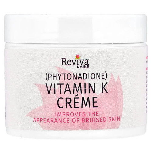 <img alt="Reviva Labs, Vitamin K Creme, All Skin Types, 2 oz (55 g)" title="Reviva Labs, Vitamin K Creme, All Skin Types, 2 oz (55 g),087992112577"