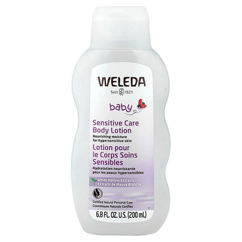 <img alt="Weleda, Baby, Sensitive Care Body Lotion, White Mallow Extracts, 6.8 fl oz (200 ml)" title="Weleda, Baby, Sensitive Care Body Lotion, White Mallow Extracts, 6.8 fl oz (200 ml),4001638096829"