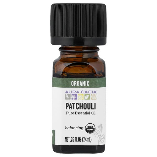 <img alt="Aura Cacia, Pure Essential Oil, Organic Patchouli, 0.25 fl oz (7.4 ml)" title="Aura Cacia, Pure Essential Oil, Organic Patchouli, 0.25 fl oz (7.4 ml),051381908058"