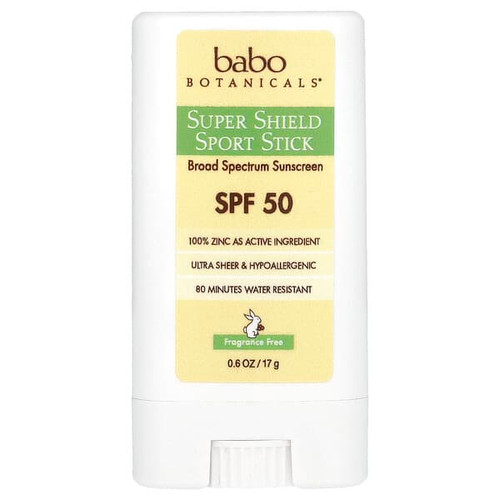 <img alt="Babo Botanicals, Super Shield Sport Stick, SPF 50, Fragrance Free, 0.6 oz (17 g)" title="Babo Botanicals, Super Shield Sport Stick, SPF 50, Fragrance Free, 0.6 oz (17 g),899248002194"