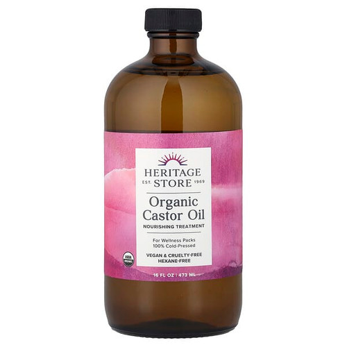 <img alt="Heritage Store, Organic Castor Oil, 16 fl oz (473 ml)" title="Heritage Store, Organic Castor Oil, 16 fl oz (473 ml),076970221219"