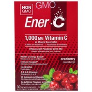 Ener-C, Vitamin C, Effervescent Powdered Drink Mix, Cranberry, 30 Packets, 10.0 oz (282.3 g)