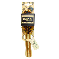 Bass Brushes, Professional Style, Hair Brush, Wood Bristles with Stripped Bamboo Handle, 1 Hair Brush