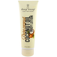 Deep Steep, Coconut Oil Body Lotion, Pure Coconut, 8 fl oz (236 ml)