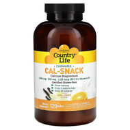 <img alt="Country Life, Cal-Snack, Chewable Calcium Magnesium, Vanilla Orange, 120 Wafers" title="Country Life, Cal-Snack, Chewable Calcium Magnesium, Vanilla Orange, 120 Wafers,015794024644"