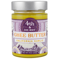 4th & Heart, Ghee Clarified Butter, Grass-Fed, Garlic, 9 oz (255 g)