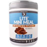 Designer Protein, Lite, Mini Meal Low Calorie Meal Replacement Powder, Milk Chocolate, 1.12 lb (510 g)