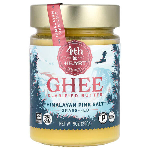 <img alt="4th & Heart, Ghee Clarified Butter, Grass-Fed, Himalayan Pink Salt, 9 oz (225 g)" title="4th & Heart, Ghee Clarified Butter, Grass-Fed, Himalayan Pink Salt, 9 oz (225 g),861555000125"