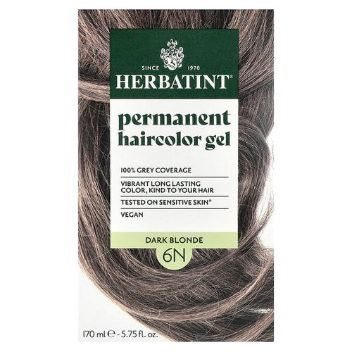 <img alt="Herbatint, Permanent Haircolor Gel, 6N Dark Blonde, 5.75 fl oz (170 ml)" title="Herbatint, Permanent Haircolor Gel, 6N Dark Blonde, 5.75 fl oz (170 ml),666248001058"