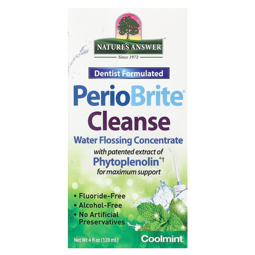 <img alt="Natures Answer, PerioBrite Cleanse, Water Flossing Concentrate, Cool Mint, 4 fl oz (120 ml)" title="Natures Answer, PerioBrite Cleanse, Water Flossing Concentrate, Cool Mint, 4 fl oz (120 ml),083000016417"