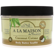 A La Maison de Provence, Body Butter Souffle, Coconut Creme, 8 oz (227 g)