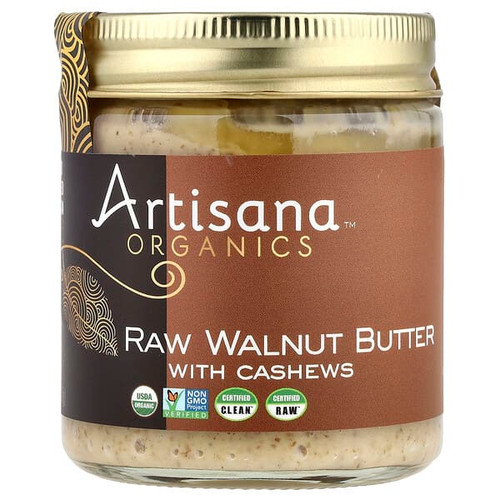 <img alt="Artisana, Organics, Raw Walnut Butter with Cashews, 8 oz (227 g)" title="Artisana, Organics, Raw Walnut Butter with Cashews, 8 oz (227 g),870001000664"