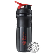 Blender Bottle, BlenderBottle, SportMixer Tritan Grip, Black/Red, 28 oz