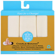 Charlie Banana, Organic Cotton Multi Usage Wipes , 10 Reusable Wipes