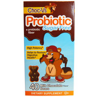 Yum-Vs, Probiotic + Prebiotic Fiber, Sugar-Free Milk Chocolate, 40 Bears