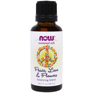 Now Foods, Essential Oils, Peace, Love & Flowers, Balancing Blend, 1 fl. oz (30 ml)
