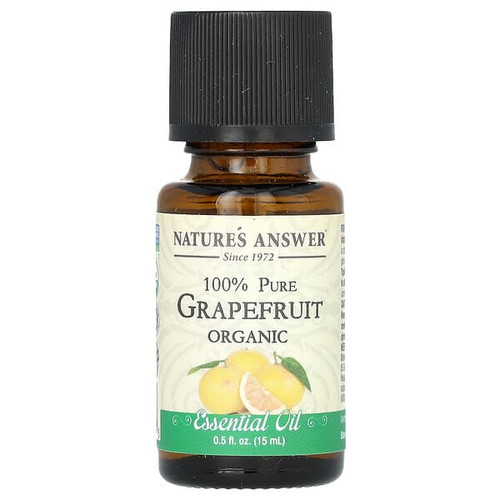 <img alt="Natures Answer, 100% Pure Organic Essential Oil, Grapefruit, 0.5 fl oz (15 ml)" title="Natures Answer, 100% Pure Organic Essential Oil, Grapefruit, 0.5 fl oz (15 ml),083000266355"