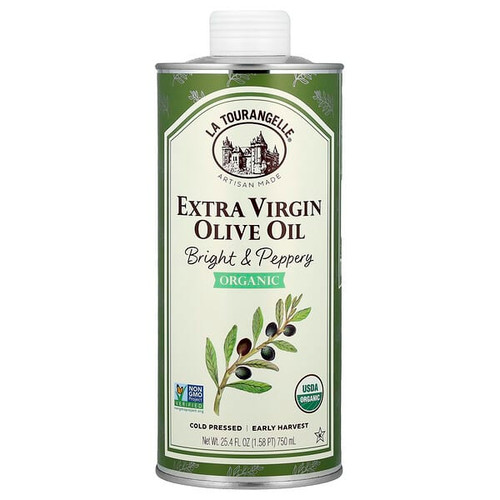 <img alt="La Tourangelle, Organic Extra Virgin Olive Oil, Bright & Peppery, 25.4 fl oz (750 ml)" title="La Tourangelle, Organic Extra Virgin Olive Oil, Bright & Peppery, 25.4 fl oz (750 ml),854259005251"