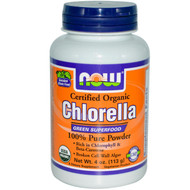 Now Foods, Certified Organic Chlorella, Pure Powder, 4 oz (113 g)