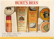 Burts Bees Tips And Toes Kit Holiday Gift Set 6 Travel Size Products in Gift Box -- 6 Pieces