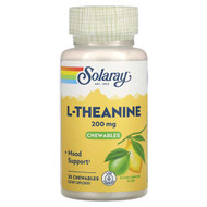 <img alt="Solaray, L-Theanine Chewables, Natural Lemon Lime, 200 mg, 30 Chewables" title="Solaray, L-Theanine Chewables, Natural Lemon Lime, 200 mg, 30 Chewables,076280975123"