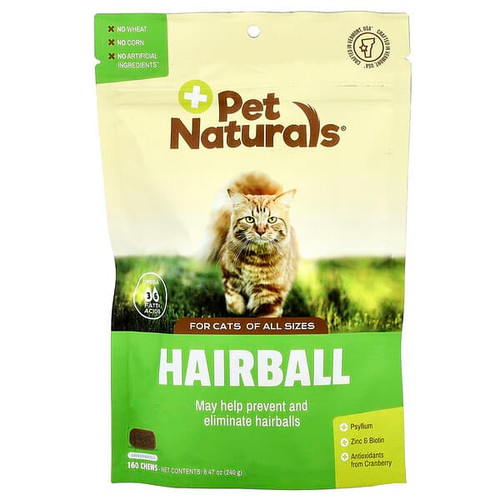 <img alt="Pet Naturals, Hairball, For Cats, All Sizes, 160 Chews, 8.47 oz (240 g)" title="Pet Naturals, Hairball, For Cats, All Sizes, 160 Chews, 8.47 oz (240 g),026664007865"