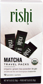 Rishi Tea Organic Matcha Tea Travel Packs -- 12 Packets
