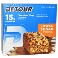 Detour, Whey Protein Bar, Chocolate Chip Caramel, 9 Bars, 1.5 oz (43 g) Each