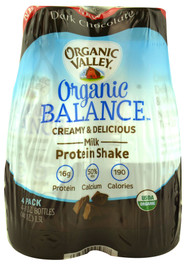 Organic Valley, Organic Balance Milk Protein Shake,  Dark Chocolate - 4 Bottles