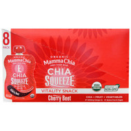 Mamma Chia, Organic Chia Squeeze, Vitality Snack, Cherry Beet, 8 Squeeze, 3.5 oz (99 g) Each