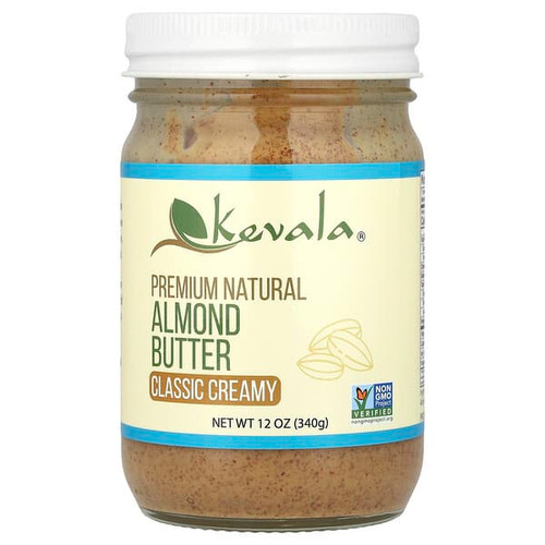 <img alt="Kevala, Premium Natural Almond Butter, Classic Creamy, 12 oz (340 g)" title="Kevala, Premium Natural Almond Butter, Classic Creamy, 12 oz (340 g),816536011119"