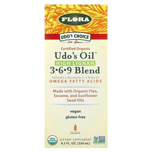 <img alt="Flora, Udos Choice, Organic Udos Oil 3-6-9 Blend, High Lignan, 8.5 fl oz (250 ml)" title="Flora, Udos Choice, Organic Udos Oil 3-6-9 Blend, High Lignan, 8.5 fl oz (250 ml),061998679944"