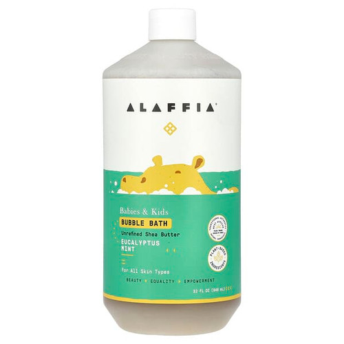 <img alt="Alaffia, Bubble Bath, Babies & Kids, Eucalyptus Mint, 32 fl oz (946 ml)" title="Alaffia, Bubble Bath, Babies & Kids, Eucalyptus Mint, 32 fl oz (946 ml),187132005834"