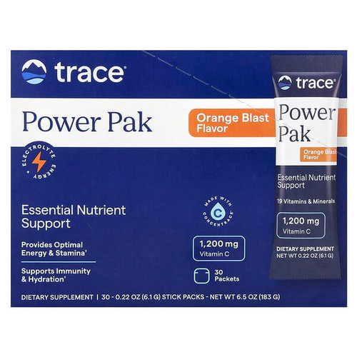 <img alt="Trace, Power Pak, Orange Blast, 30 Stick Packets, 0.22 oz (6.1 g) Each" title="Trace, Power Pak, Orange Blast, 30 Stick Packets, 0.22 oz (6.1 g) Each,878941000539"