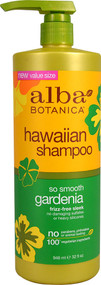 3 PACK of Alba Botanica Hawaiian Shampoo Go Smooth Gardenia -- 32 oz