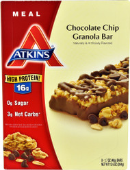 Atkins Meal Bar Chocolate Chip Granola -- 8 Bars