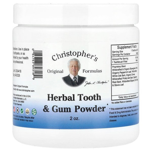 <img alt="Christophers Original Formulas, Herbal Tooth & Gum Powder, 2 oz." title="Christophers Original Formulas, Herbal Tooth & Gum Powder, 2 oz.,084783893189"