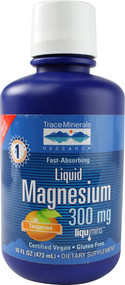 Trace Minerals Research Liquid Magnesium Natural Tangerine -- 300 mg - 16 fl oz