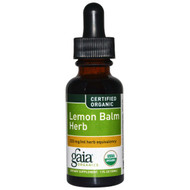 Gaia Herbs, Certified Organic Lemon Balm Herb, 1 fl oz (30 ml)