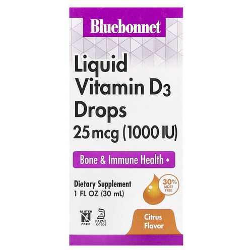 <img alt="Bluebonnet Nutrition, Liquid Vitamin D3 Drops, Citrus, 25 mcg (1,000 IU), 1 fl oz (30 ml)" title="Bluebonnet Nutrition, Liquid Vitamin D3 Drops, Citrus, 25 mcg (1,000 IU), 1 fl oz (30 ml),743715003743"