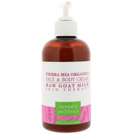Tierra Mia Organics, Raw Goat Milk Skin Therapy, Face & Body Cream, Lavender Patchouli, 8 fl oz (226 g)