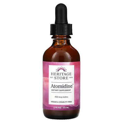 <img alt="Heritage Store, Atomidine, 450 mcg, 2  fl oz (59 ml)" title="Heritage Store, Atomidine, 450 mcg, 2  fl oz (59 ml),076970111138"