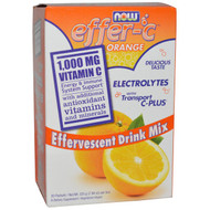Now Foods, Effer-C, Effervescent Drink Mix, Orange, 30 Packets, 7.5 g Each