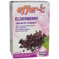 Now Foods, Effer-C, Effervescent Drink Mix, Elderberry, 30 Packets, 5.82 oz (165g)