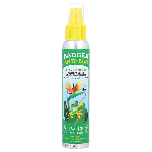 <img alt="Badger, Anti-Bug Shake & Spray, 4 fl oz (118.3 ml)" title="Badger, Anti-Bug Shake & Spray, 4 fl oz (118.3 ml),634084296006"