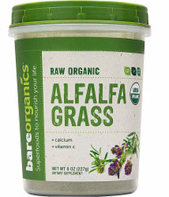 BareOrganics Alfalfa Grass Powder Raw - 8 oz
