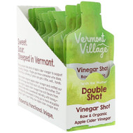 Vermont Village, Organic, Apple Cider Vinegar Shot, Double Shot, 12 Pouches, 1 oz (28 g) Each